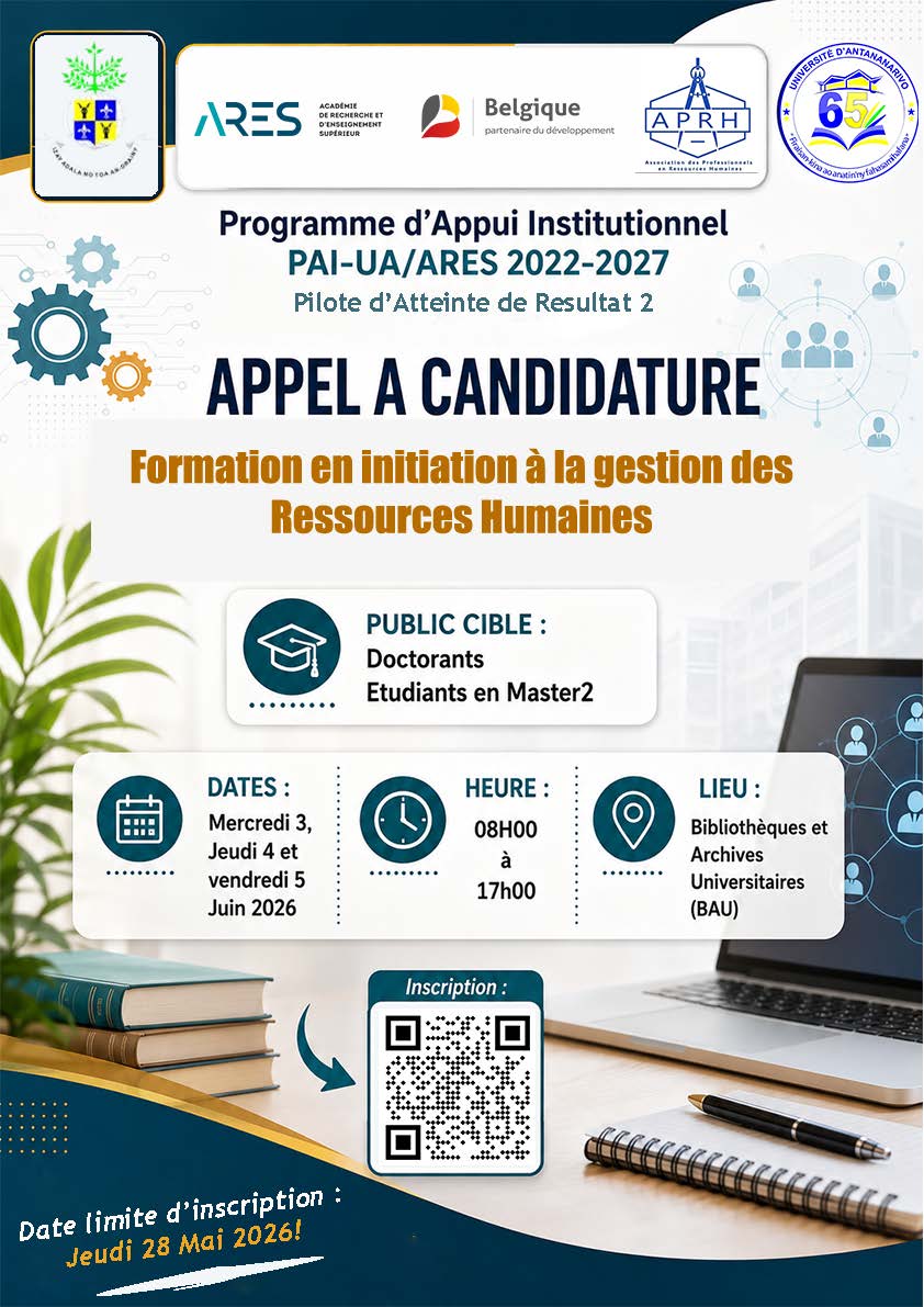 Appel à candidature — Formation professionnelle